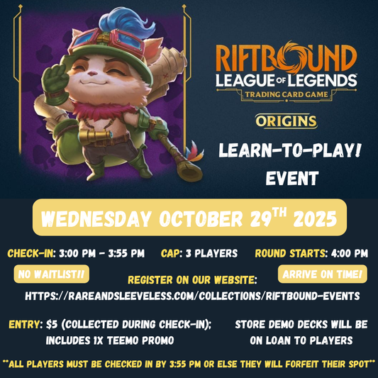 Learn-To-Play Event w/ Instructor Wednesday 10/29/25 4:00 PM - 5:00 PM