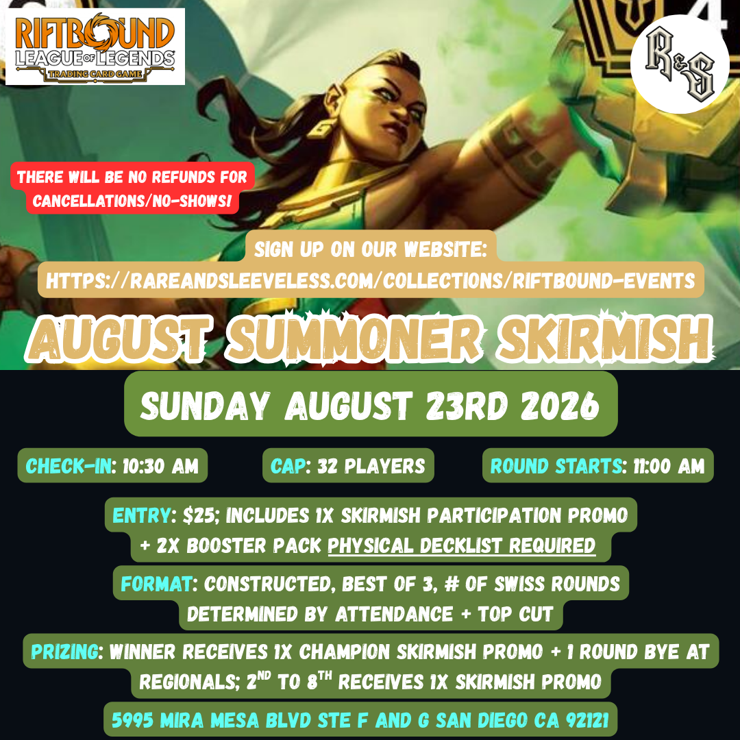 Riftbound August Summoner's Skirmish - 08/23/26