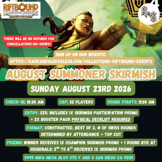 Riftbound August Summoner's Skirmish - 08/23/26